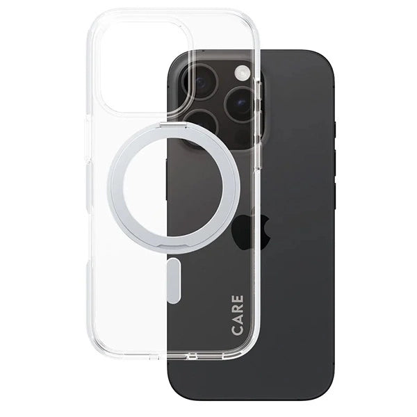 CARE by PanzerGlass Feature Kickstand Case iPhone 16 Pro 6.3" silver/silver MagSafe 1326_1