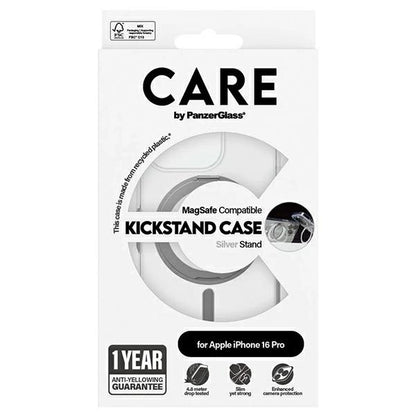 CARE by PanzerGlass Feature Kickstand Case iPhone 16 Pro 6.3" silver/silver MagSafe 1326_4