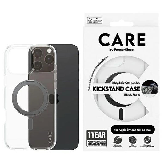 CARE by PanzerGlass Feature Kickstand Case iPhone 16 Pro Max 6.9" black/black MagSafe 1324_0