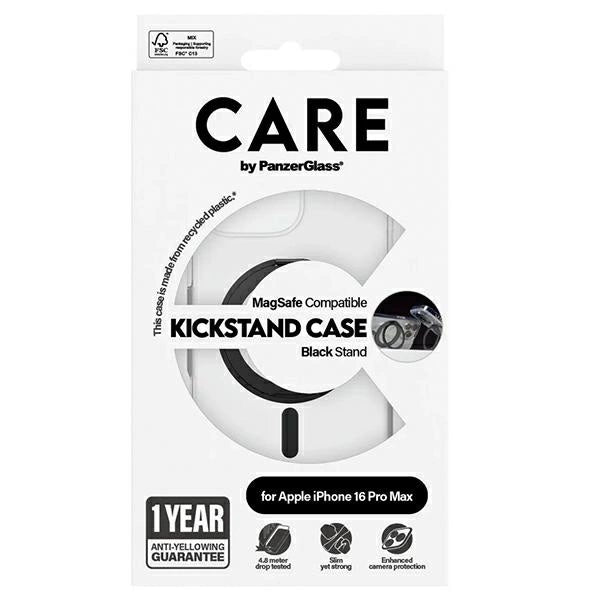 CARE by PanzerGlass Feature Kickstand Case iPhone 16 Pro Max 6.9" black/black MagSafe 1324_4