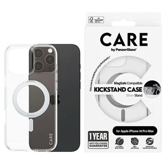 CARE by PanzerGlass Feature Kickstand Case iPhone 16 Pro Max 6.9" silver/silver MagSafe 1328_0