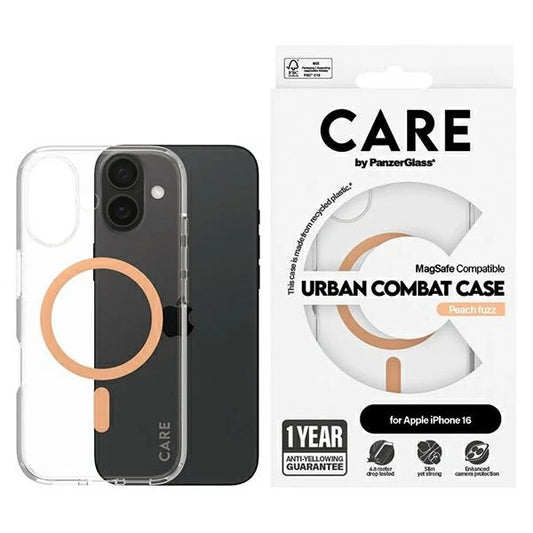CARE by PanzerGlass Flagship Case iPhone 16 6.1&quot; peach/peachy MagSafe 1373_0