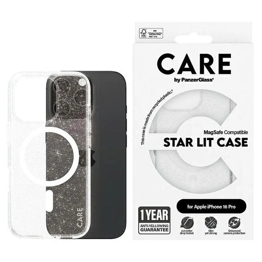 CARE by PanzerGlass Flagship Star Lit Case iPhone 16 Pro 6.3" white/white MagSafe 1342_0