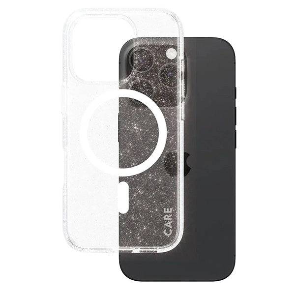 CARE by PanzerGlass Flagship Star Lit Case iPhone 16 Pro 6.3" white/white MagSafe 1342_1