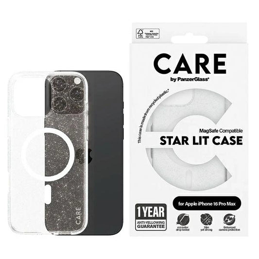 CARE by PanzerGlass Flagship Star Lit Case iPhone 16 Pro Max 6.9" white/white MagSafe 1344_0