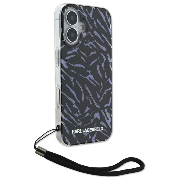 Karl Lagerfeld Zebra With Cord iPhone 16 Plus Case - Purple_2