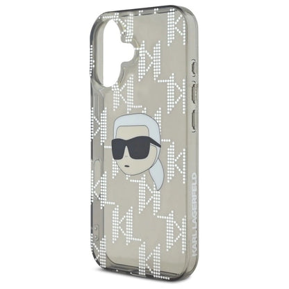 Karl Lagerfeld IML Karl Head Electroplated iPhone 16 Case - Black_5
