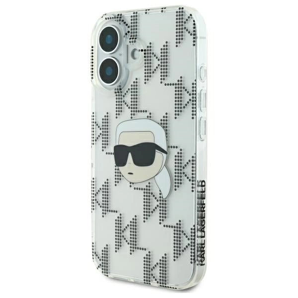 Karl Lagerfeld IML Karl Head Electroplated iPhone 16 Case - Clear_1