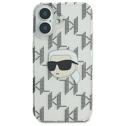 Karl Lagerfeld IML Karl Head Electroplated iPhone 16 Case - Clear_2