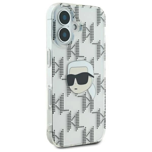 Karl Lagerfeld IML Karl Head Electroplated iPhone 16 Case - Clear_3