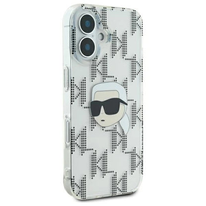 Karl Lagerfeld IML Karl Head Electroplated iPhone 16 Case - Clear_3