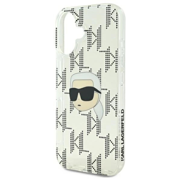 Karl Lagerfeld IML Karl Head Electroplated iPhone 16 Case - Clear_5