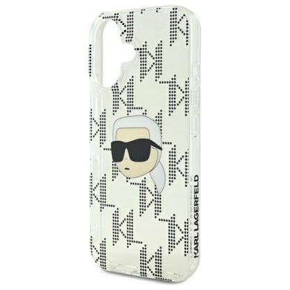 Karl Lagerfeld IML Karl Head Electroplated iPhone 16 Case - Clear_5