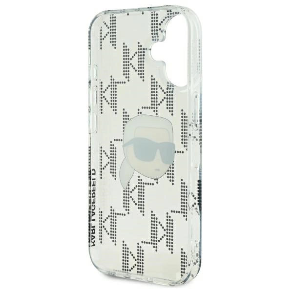 Karl Lagerfeld IML Karl Head Electroplated iPhone 16 Case - Clear_6