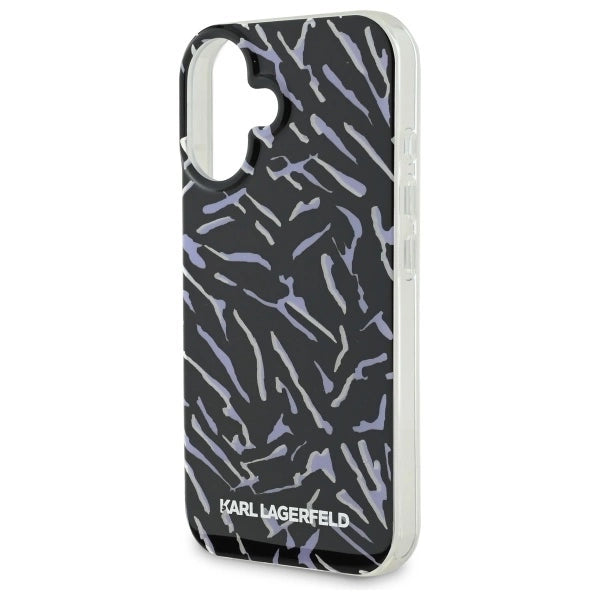 Karl Lagerfeld Zebra With Cord iPhone 16 Case - Purple_4