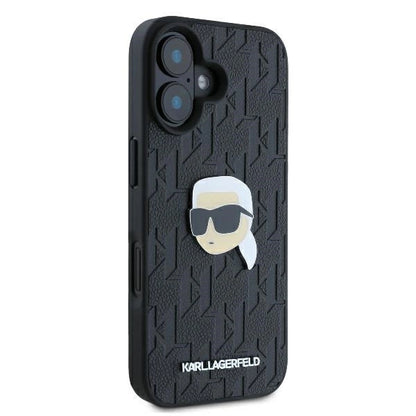 Karl Lagerfeld Monogram Karl Head Pin iPhone 16 Case - Black_3