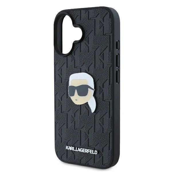 Karl Lagerfeld Monogram Karl Head Pin iPhone 16 Case - Black_5