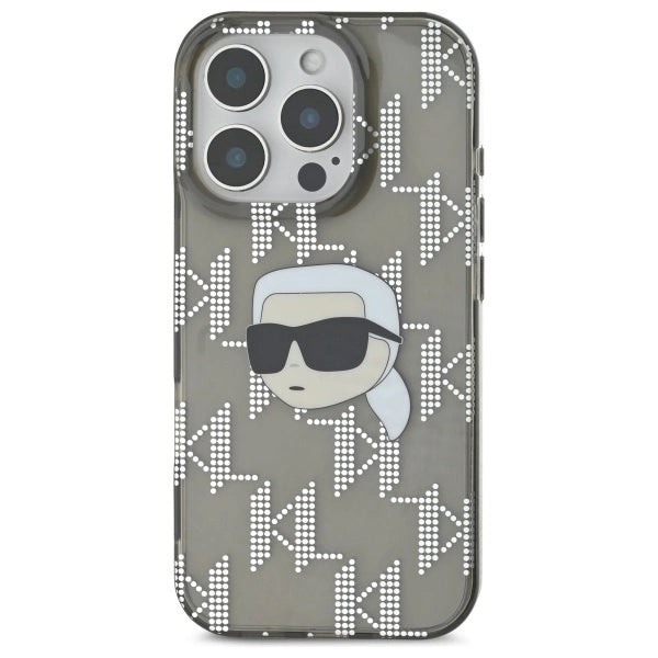 Karl Lagerfeld IML Karl Head Electroplated Case for iPhone 16 Pro Max - Black_2