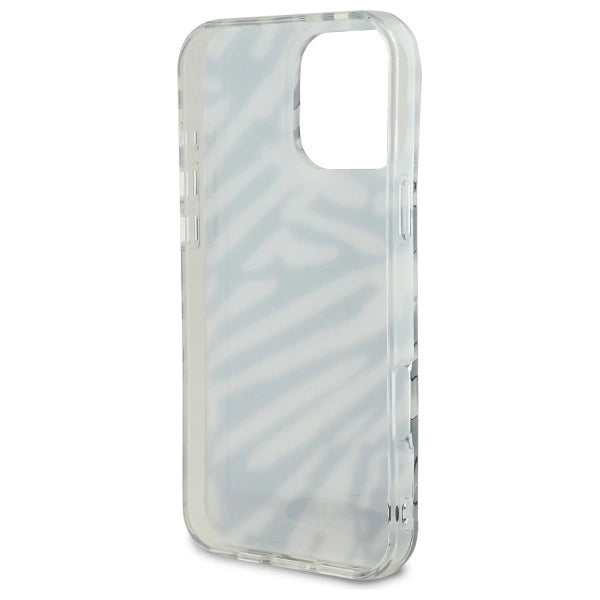 Karl Lagerfeld IML Zebra Pattern &amp; Cord iPhone 16 Pro Max Case - Black_5