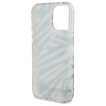 Karl Lagerfeld IML Zebra Pattern &amp; Cord iPhone 16 Pro Max Case - Black_5