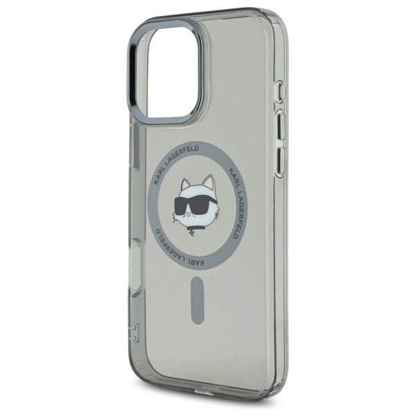Karl Lagerfeld IML Metal Choupette Head MagSafe iPhone 16 Pro Case - Black_5
