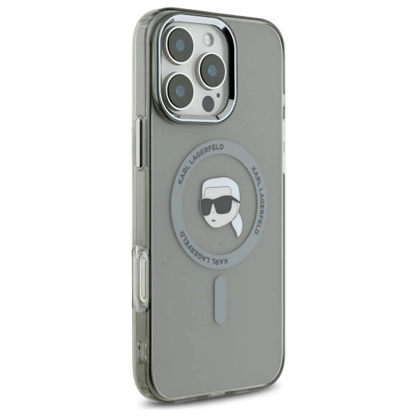 Karl Lagerfeld IML Metal Karl Head MagSafe iPhone 16 Pro Case - Black_3