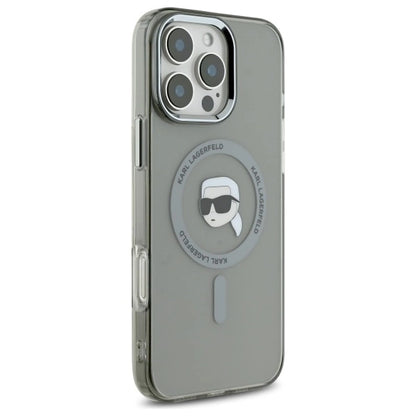 Karl Lagerfeld IML Metal Karl Head MagSafe iPhone 16 Pro Case - Black_3