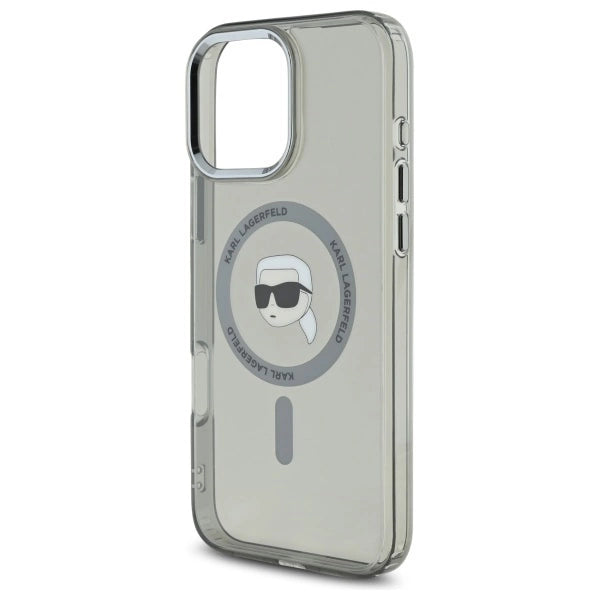 Karl Lagerfeld IML Metal Karl Head MagSafe iPhone 16 Pro Case - Black_5