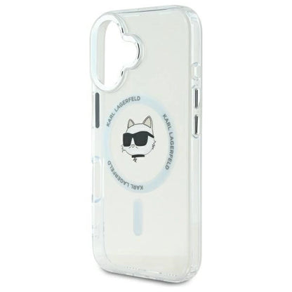 Karl Lagerfeld IML Metal Choupette Head MagSafe case for iPhone 16 Plus - white_5