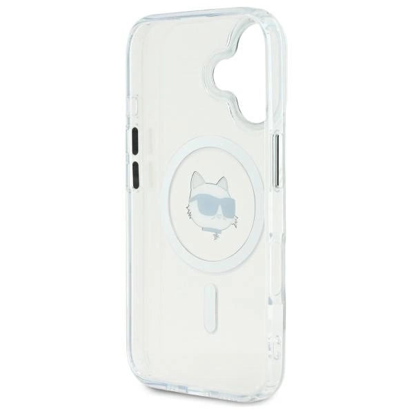 Karl Lagerfeld IML Metal Choupette Head MagSafe case for iPhone 16 Plus - white_6
