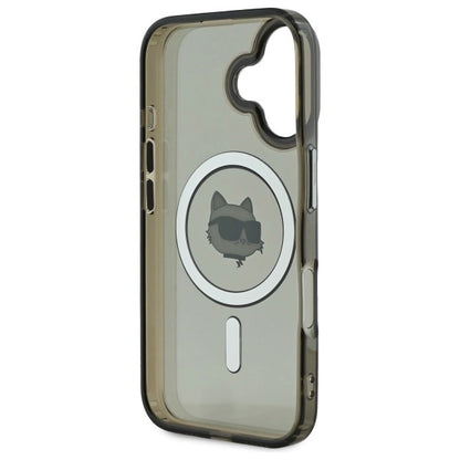 Karl Lagerfeld IML Metal Choupette Head MagSafe iPhone 16 Plus Case - Black_6