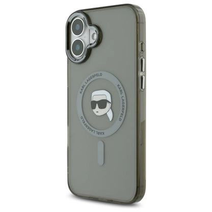 Karl Lagerfeld IML Metal Karl Head MagSafe iPhone 16 Plus Case - Black_1