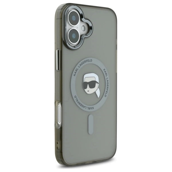 Karl Lagerfeld IML Metal Karl Head MagSafe iPhone 16 Plus Case - Black_3