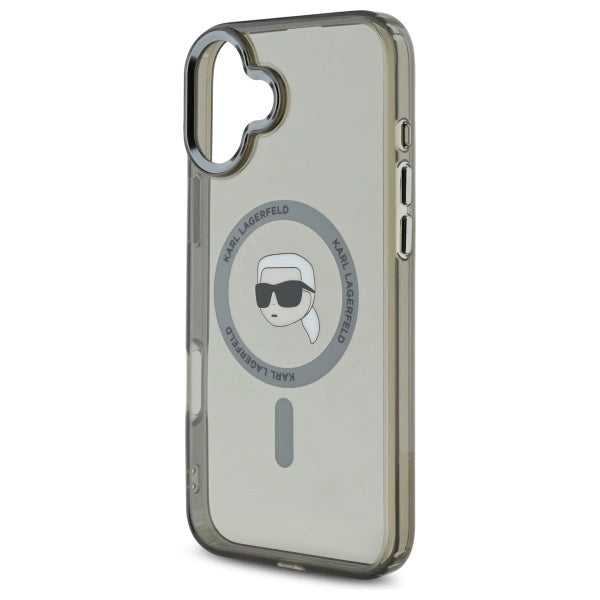 Karl Lagerfeld IML Metal Karl Head MagSafe iPhone 16 Plus Case - Black_5