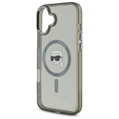 Karl Lagerfeld IML Metal Karl Head MagSafe iPhone 16 Plus Case - Black_5