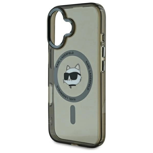 Karl Lagerfeld IML Metal Choupette Head MagSafe iPhone 16 Case - Black_5