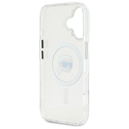 Karl Lagerfeld IML Metal Karl Head MagSafe iPhone 16 Case - White_6