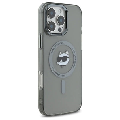 Karl Lagerfeld IML Metal Choupette Head MagSafe Case for iPhone 16 Pro Max - Black_3