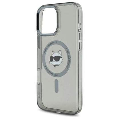 Karl Lagerfeld IML Metal Choupette Head MagSafe Case for iPhone 16 Pro Max - Black_5