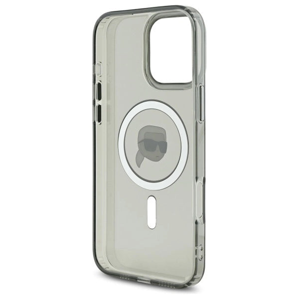 Karl Lagerfeld IML Metal Karl Head MagSafe Case for iPhone 16 Pro Max - Black_6