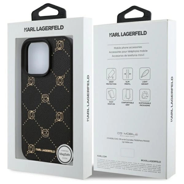 Karl Lagerfeld Magsafe Karl Head Case for iPhone 16 Pro Max - Black_7