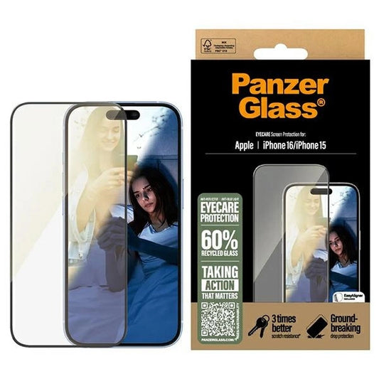 PanzerGlass EyeCare Screen Protector iPhone 16 6.1" Ultra-Wide Fit 2865_0