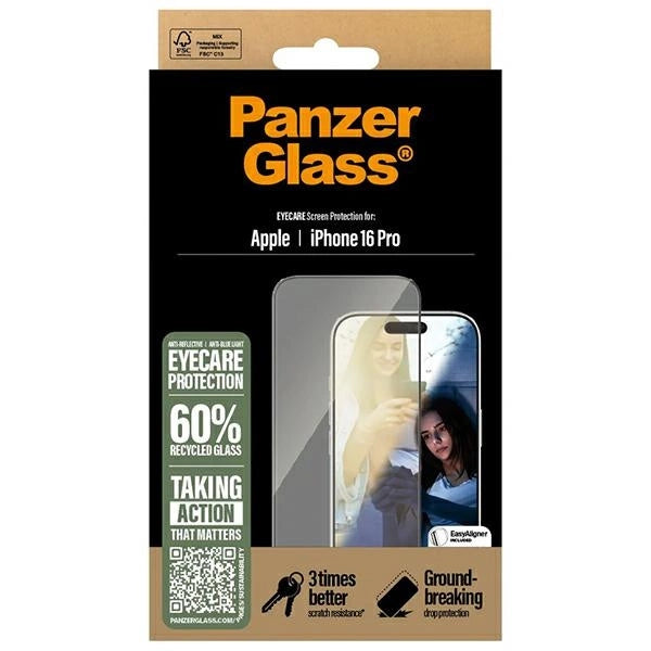 PanzerGlass EyeCare Screen Protector iPhone 16 Pro 6.3" Ultra-Wide Fit 2866_3
