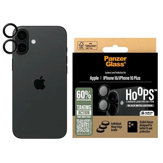 PanzerGlass Hoops Black Lens Protector iPhone 16 6.1" / 16 Plus 6.7" 1283_0