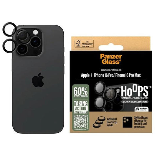 PanzerGlass Hoops Black Lens Protector iPhone 16 Pro 6.3" / 16 Pro Max 6.9" 1284_0