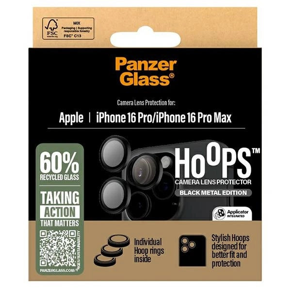 PanzerGlass Hoops Black Lens Protector iPhone 16 Pro 6.3" / 16 Pro Max 6.9" 1284_3