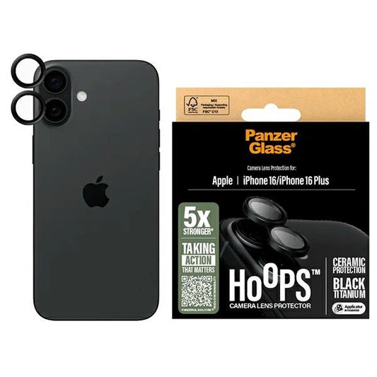 PanzerGlass Hoops Ceramic Lens Protector iPhone 16 6.1" / 16 Plus 6.7" 1281_0
