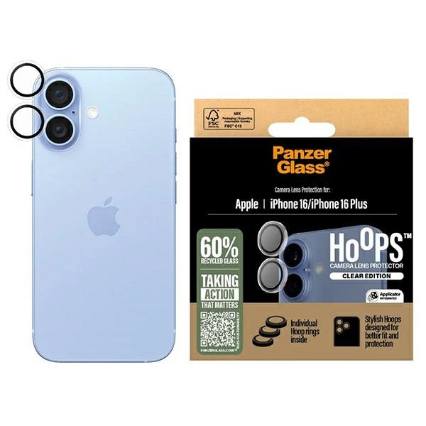 PanzerGlass Hoops Transparent Lens Protector iPhone 16 6.1" / 16 Plus 6.7" 1285_0
