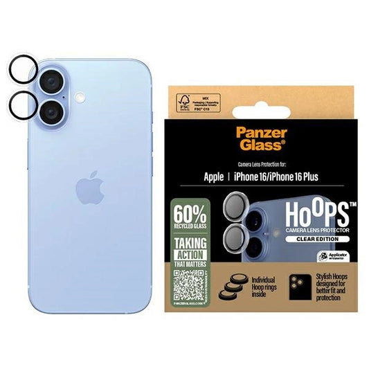 PanzerGlass Hoops Transparent Lens Protector iPhone 16 6.1" / 16 Plus 6.7" 1285_0