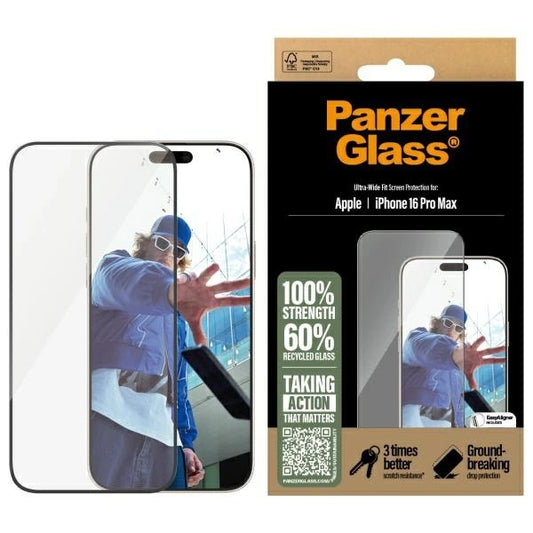 PanzerGlass Screen Protector iPhone 16 Pro Max 6.9" Ultra-Wide Fit 2864_0